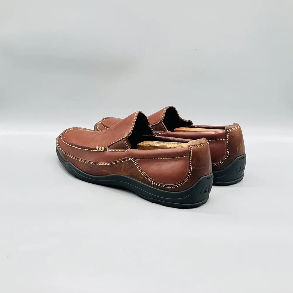 Cole Haan Shoes Mens 10 Brown Leather Vtg Air Moc Toe Slip On Loafers Casual